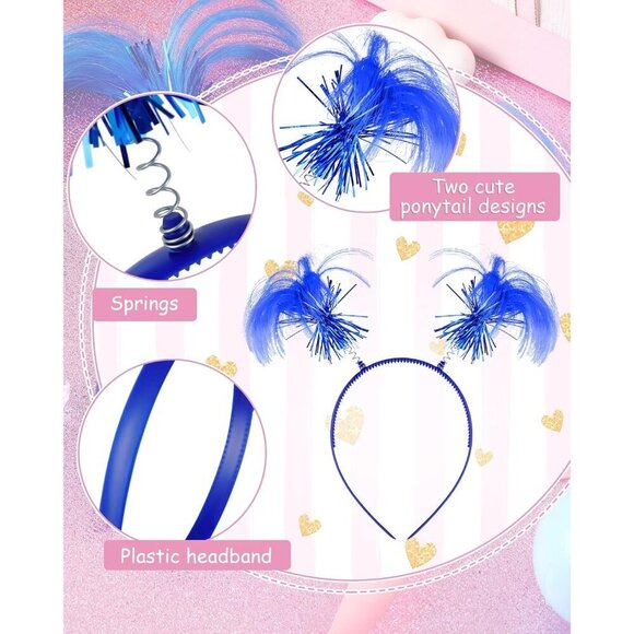 12 Pcs Pom Pom Headbands Heart Sunglasses Costume Party Accessory main image 5